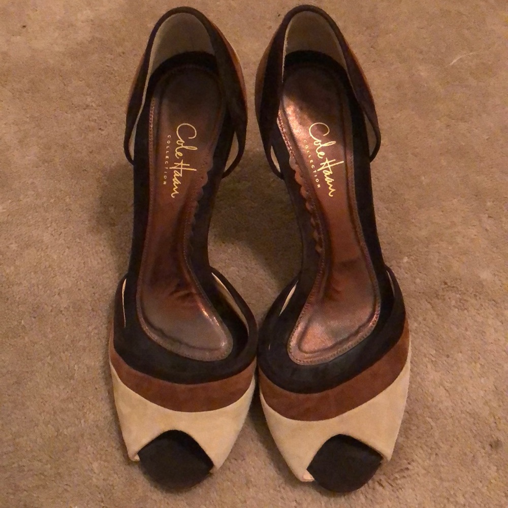 Barely worn Cole Haan Brown and Tan Suede Shoes